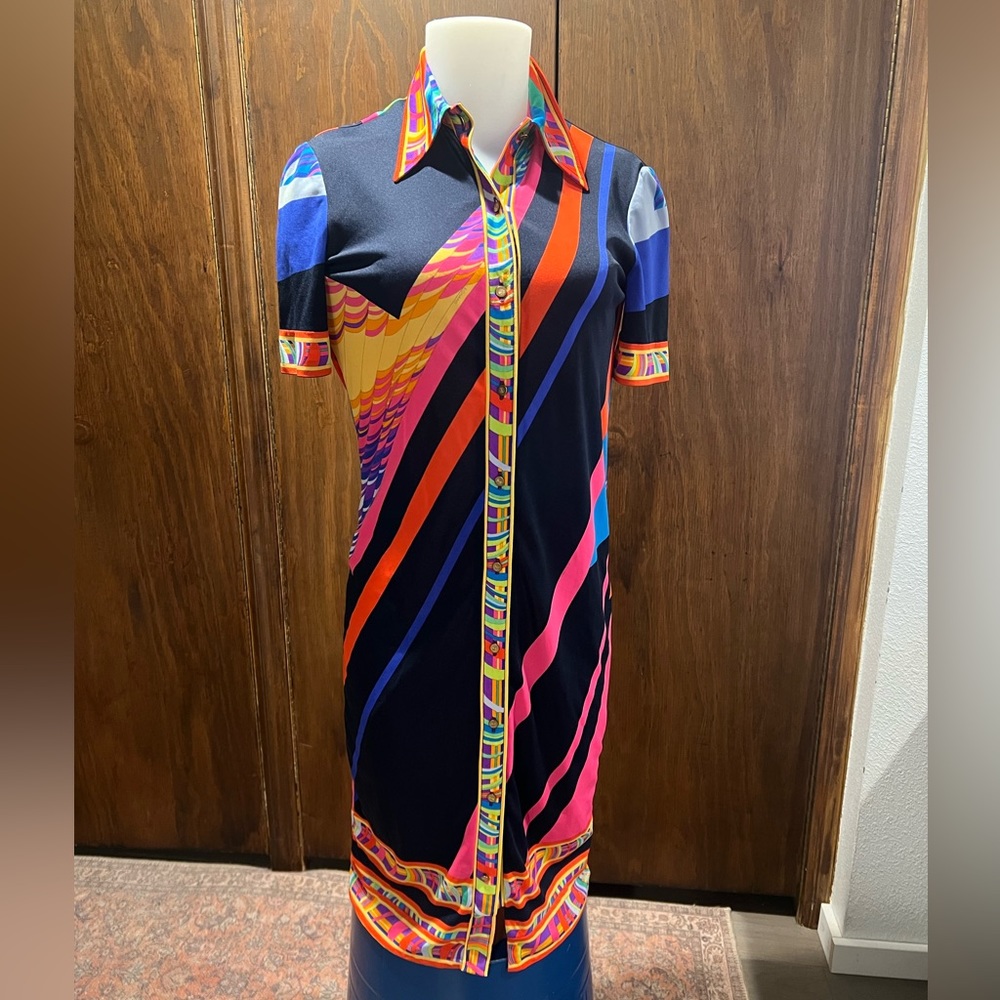 Vintage Leonard Paris Dress Sz S (Measurements below)